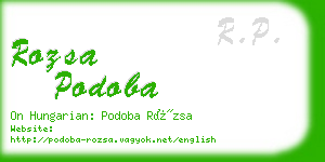 rozsa podoba business card